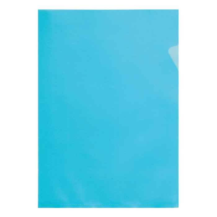 Insteekmap L-model Quantore A4 PP 0.12mm blauw 25 stuks