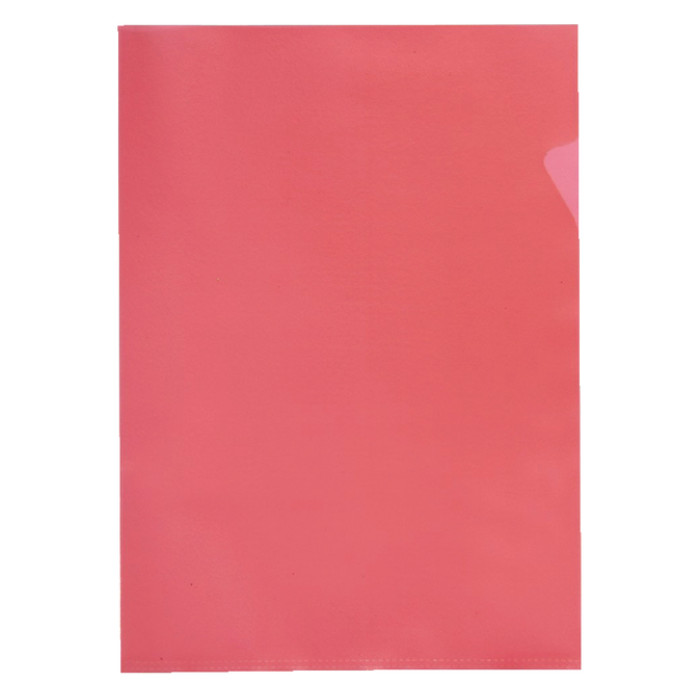 Insteekmap L-model Quantore A4 PP 0.12mm rood 25 stuks