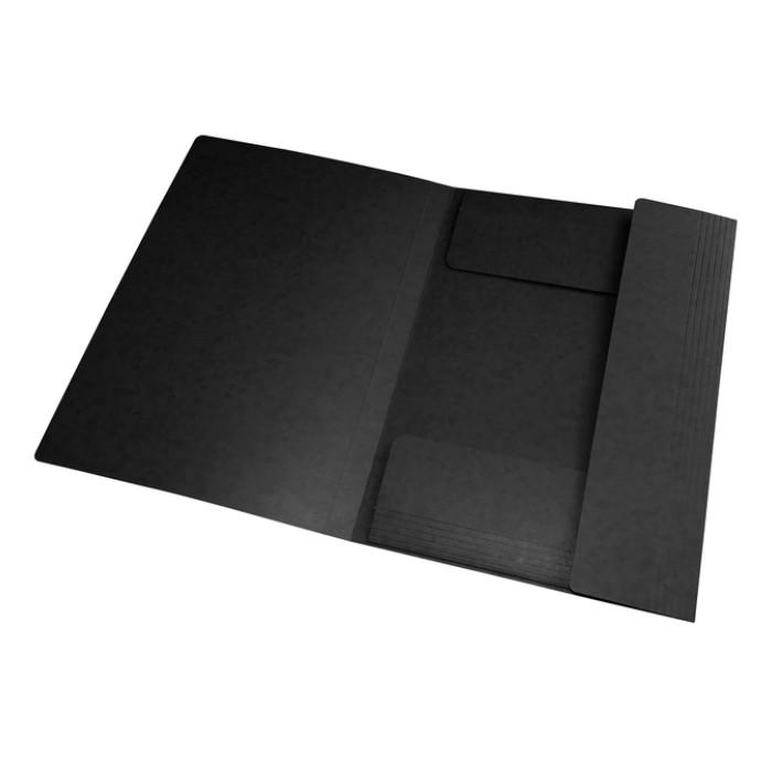 Elastomap Oxford Top File+ A3 3 kleppen 390gr zwart