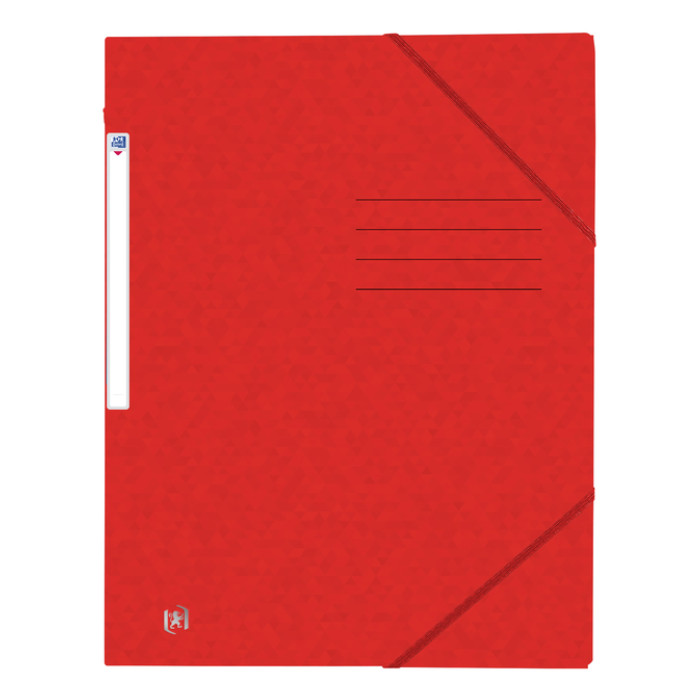 Elastomap Oxford Top File+ A4 3 kleppen 390gr rood
