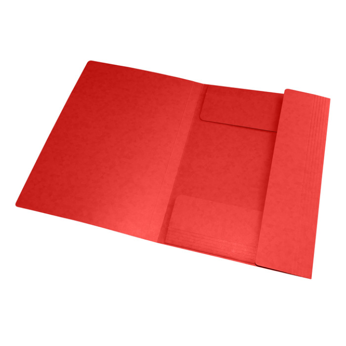 Elastomap Oxford Top File+ A4 3 kleppen 390gr rood