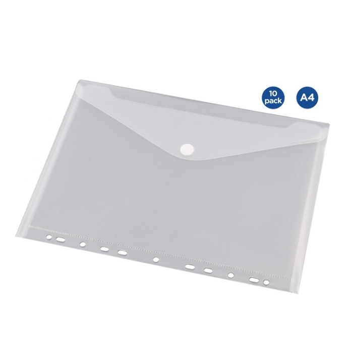 Enveloptas Europel A4 240x310mm 11-gaats PP transparant wit
