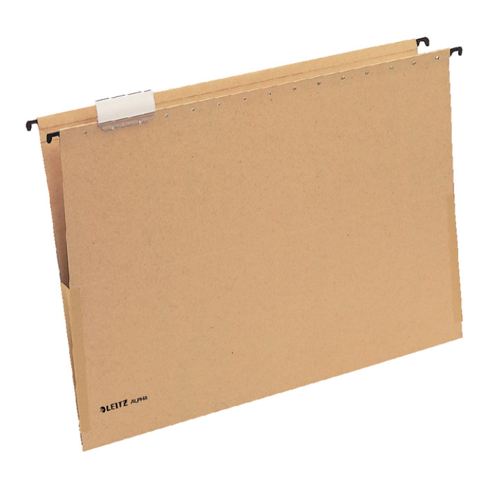 Hangmap Leitz Alpha® A3 met balg V-bodem natuurbruin 25 stuks