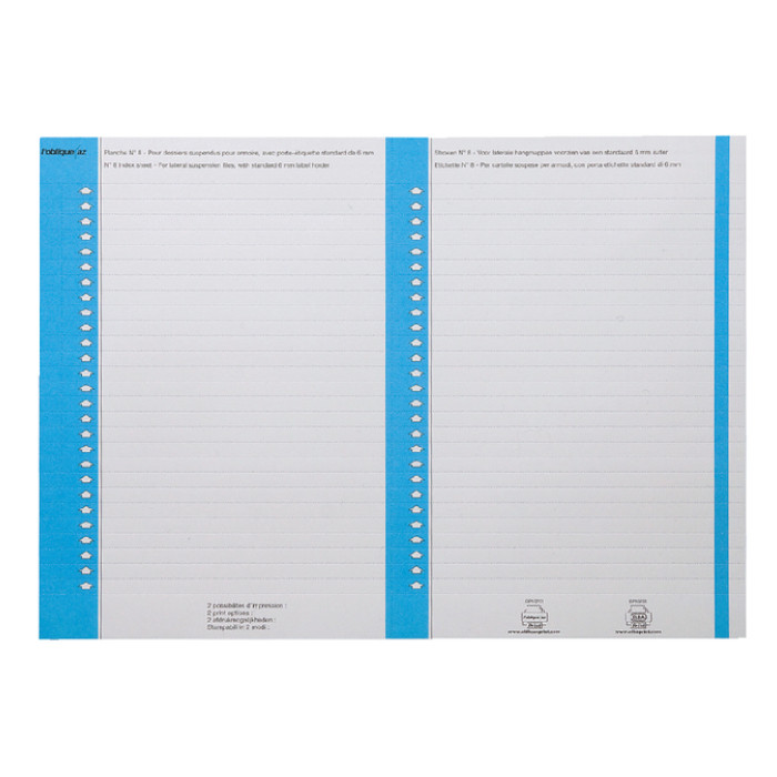 Ruiterstrook Elba Nr 8 138x6mm lateraal blauw 10 vel