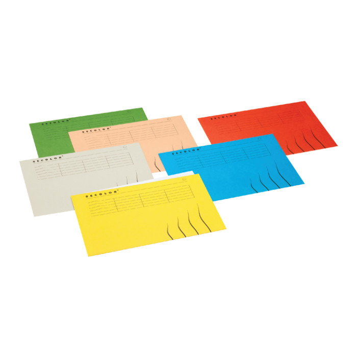 Vouwmap Secolor Folio 100% gerecycled karton 250gr Rood