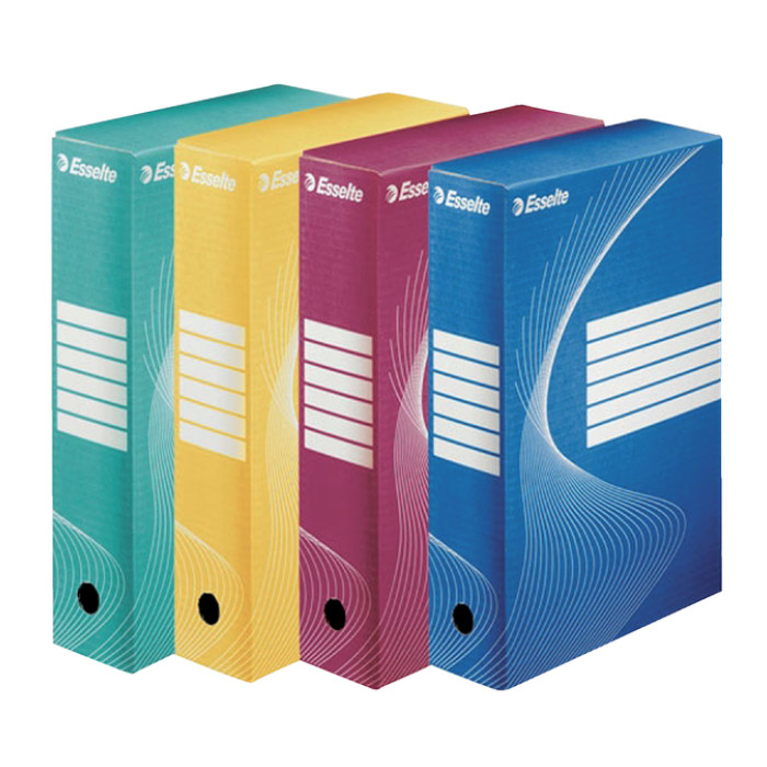 Archiefdoos Esselte Boxycolor  80mm 352x250mm rood