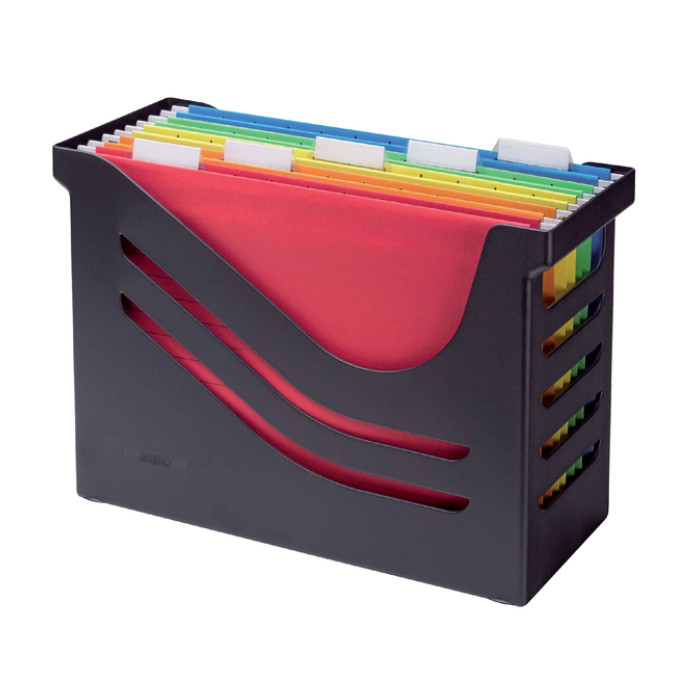 Hangmappenbox Djois Re-Solution + 5 hangmappen zwart