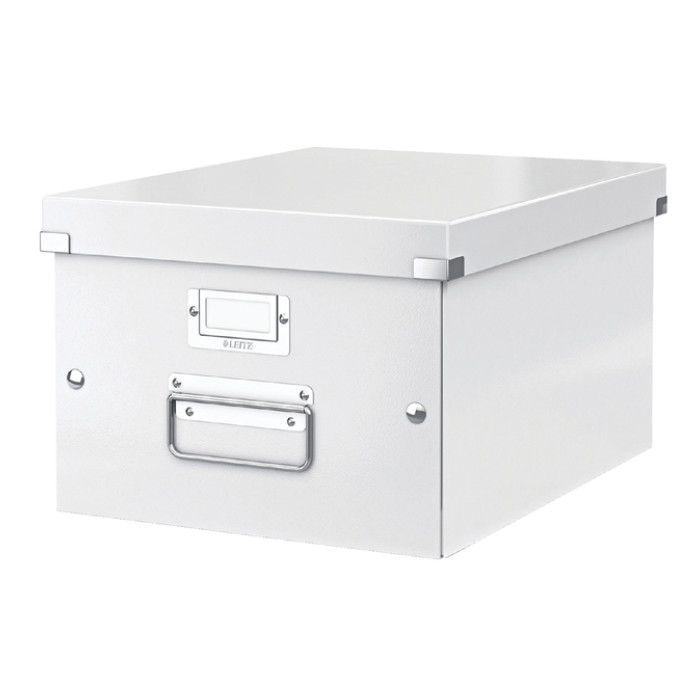 Opbergdoos Leitz Click & Store WOW middel gerecycled karton 281x200x370mm wit