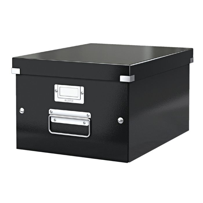 Opbergdoos Leitz Click & Store WOW middel gerecycled karton 281x200x370mm zwart