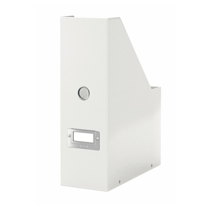 Tijdschriftencassette Leitz WOW click & store gerecycled karton wit
