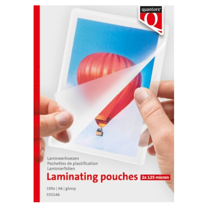 Lamineerhoes Quantore A6 2x125micron 100 stuks