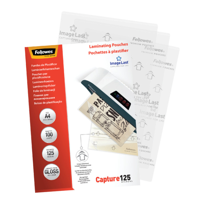 Lamineerhoes Fellowes A4 2x125micron glans 100 stuks