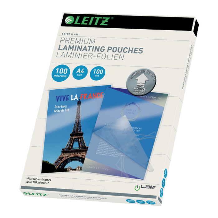 Lamineerhoes Leitz iLAM A4 2x100micron 100 stuks