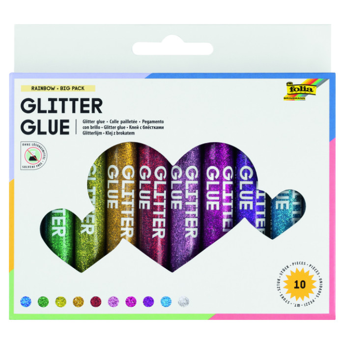 Glitterlijm Folia 9.5ml 10 kleuren