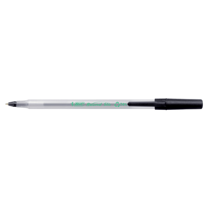 Balpen Bic Ecolutions round stic medium zwart