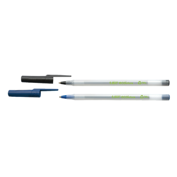Balpen Bic Ecolutions round stic medium blauw