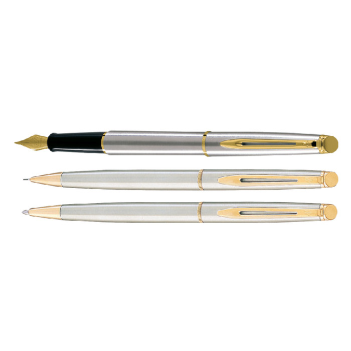 Vulpen Waterman Hémisphère stainless steel GT fijn