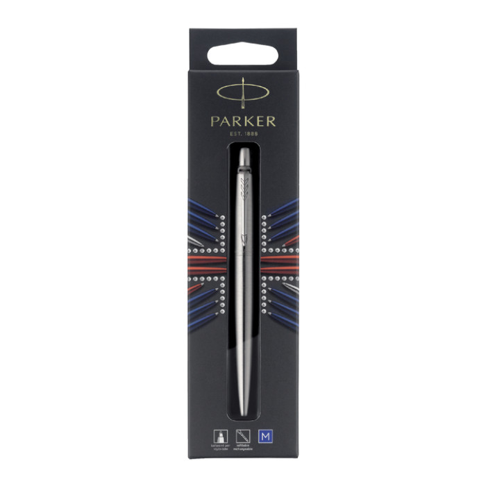Balpen Parker Jotter stainless steel CT medium blister à 1 stuk