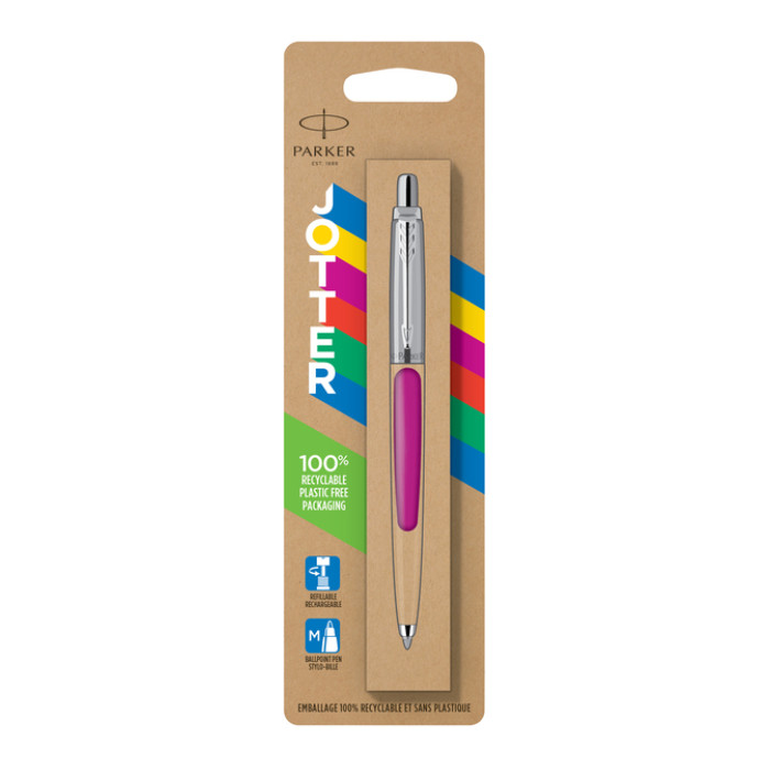 Balpen Parker Jotter Original  pink CT medium blister à 1 stuk