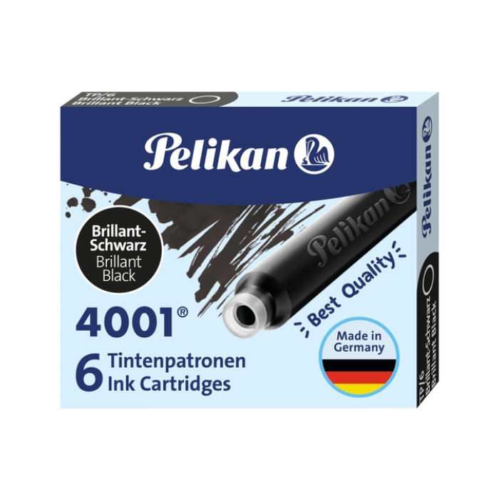 Inktpatroon Pelikan 4001 zwart 6 stuks