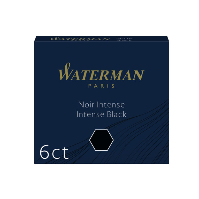 Inktpatroon Waterman internationaal zwart pak à 6 stuks