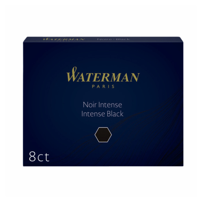 Inktpatroon Waterman nr 23 lang zwart pak à 8 stuks