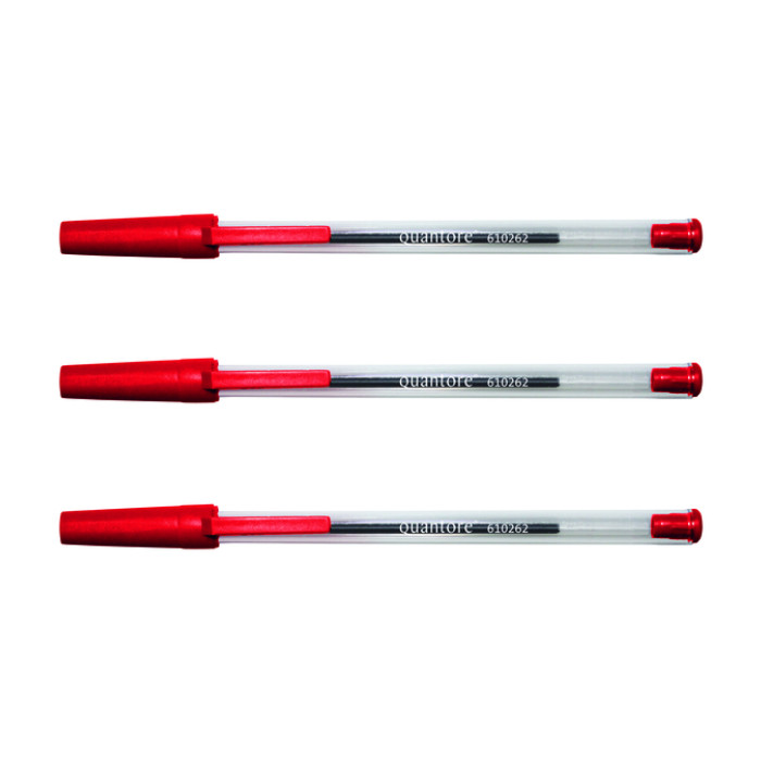 Balpen Quantore Stick rood medium