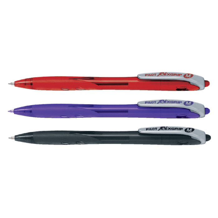 Balpen PILOT Begreen Rexgrip medium rood