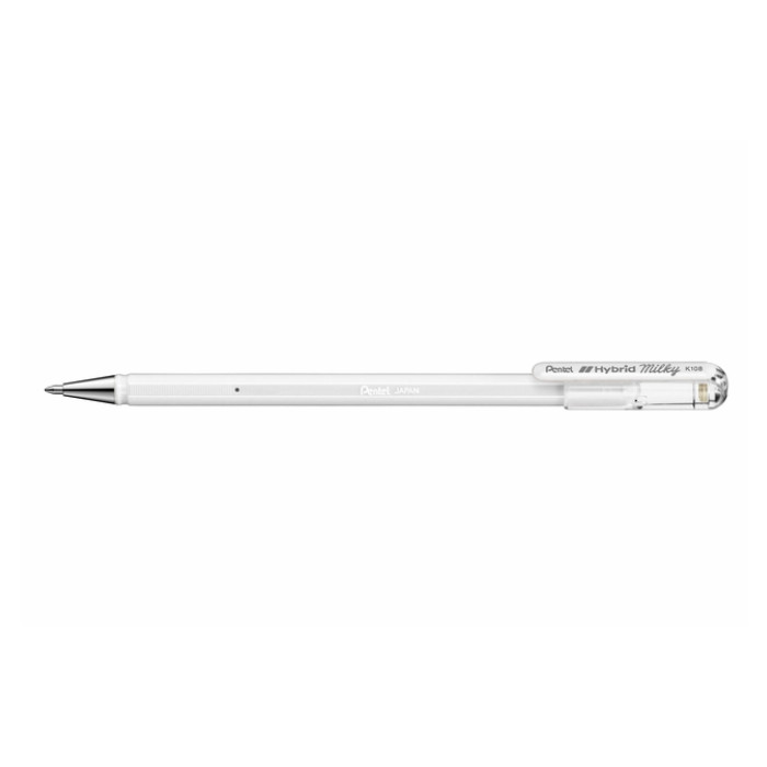 Gelschrijver Pentel K108-P fijn pastel wit