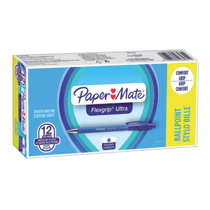 Balpen Paper Mate Flexgrip Ultra medium blauw