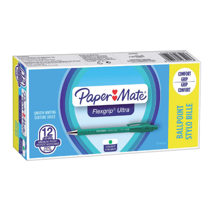 Balpen Paper Mate Flexgrip Ultra medium groen