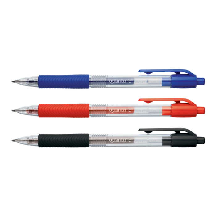 Gelschrijver Quantore grip drukknop 0.7mm rood