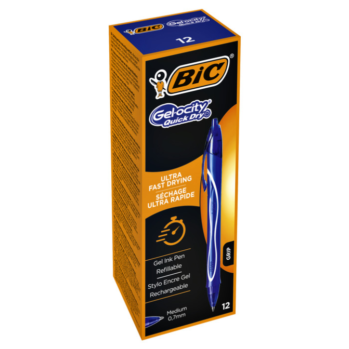 Gelschrijver Bic Gel-ocity quick dry medium blauw