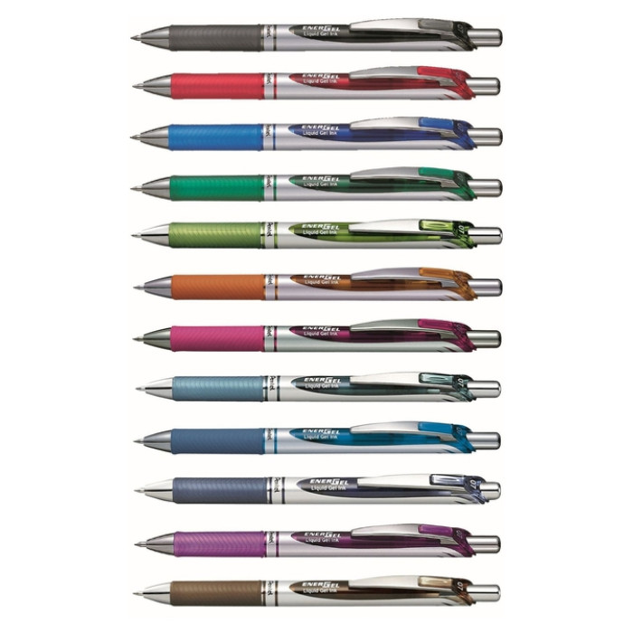 Gelschrijver Pentel BL77 Energel medium bruin