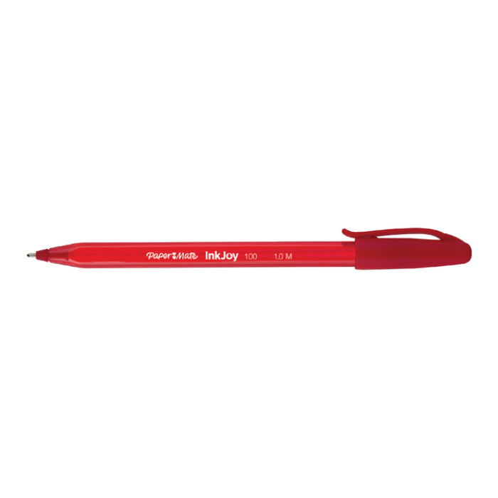 Balpen Paper Mate Inkjoy 100 medium rood