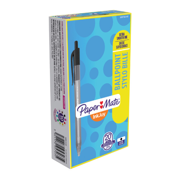 Balpen Paper Mate Inkjoy 100RT medium zwart
