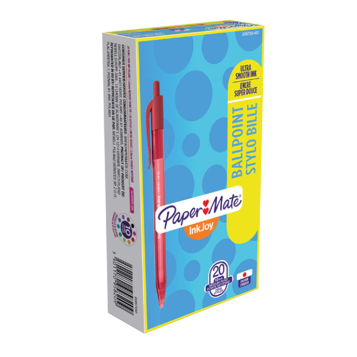 Balpen Paper Mate Inkjoy 100RT medium rood