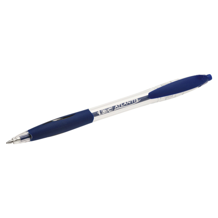 Balpen Bic Atlantis classic grip clic medium blauw
