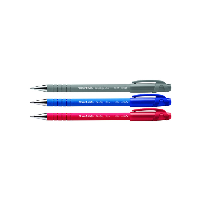 Balpen Paper Mate Flexgrip Ultra stick medium zwart