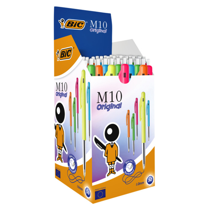 Balpen Bic M10 Colors Pastel Colors medium assorti