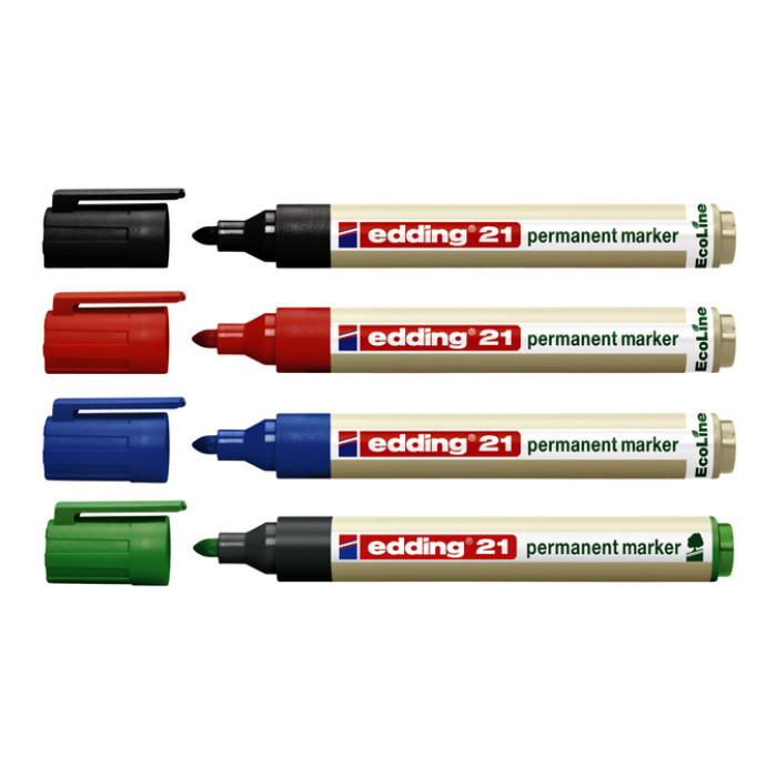 Viltstift edding 21 EcoLine rond zwart 1.5-3mm