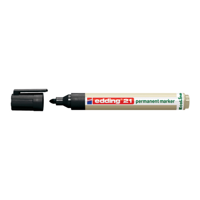 Viltstift edding 21 EcoLine rond zwart 1.5-3mm
