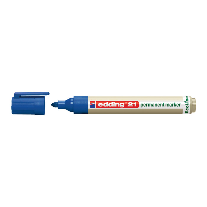 Viltstift edding 21 EcoLine rond blauw 1.5-3mm