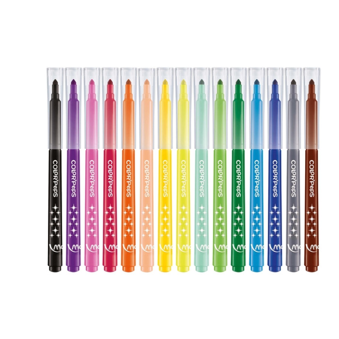 Viltstift Maped Color'Peps Long Life set á 15 kleuren