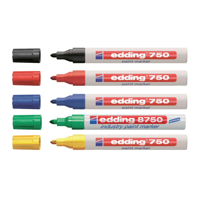 Paintmarker edding 750 op oliebasis 2-4mm zwart