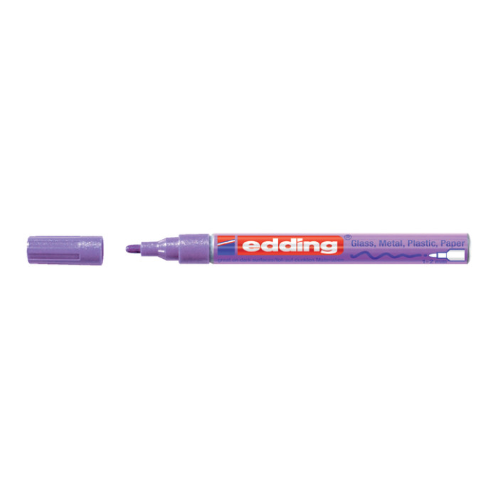 Paintmarker edding 751 op oliebasis 1-2mm metallic paars