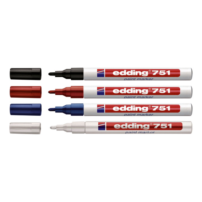Paintmarker edding 751 op oliebasis 1-2mm pastel rood