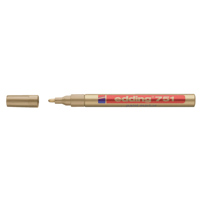 Paintmarker edding 751 op oliebasis 1-2mm goud
