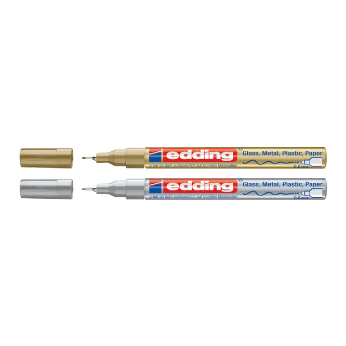 Paintmarker edding 780 op oliebasis 0.8mm zilver