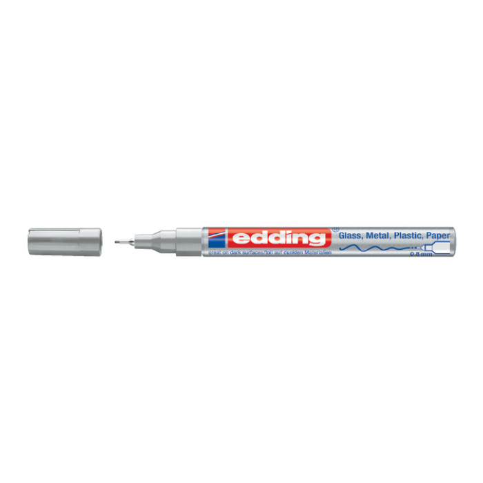 Paintmarker edding 780 op oliebasis 0.8mm zilver